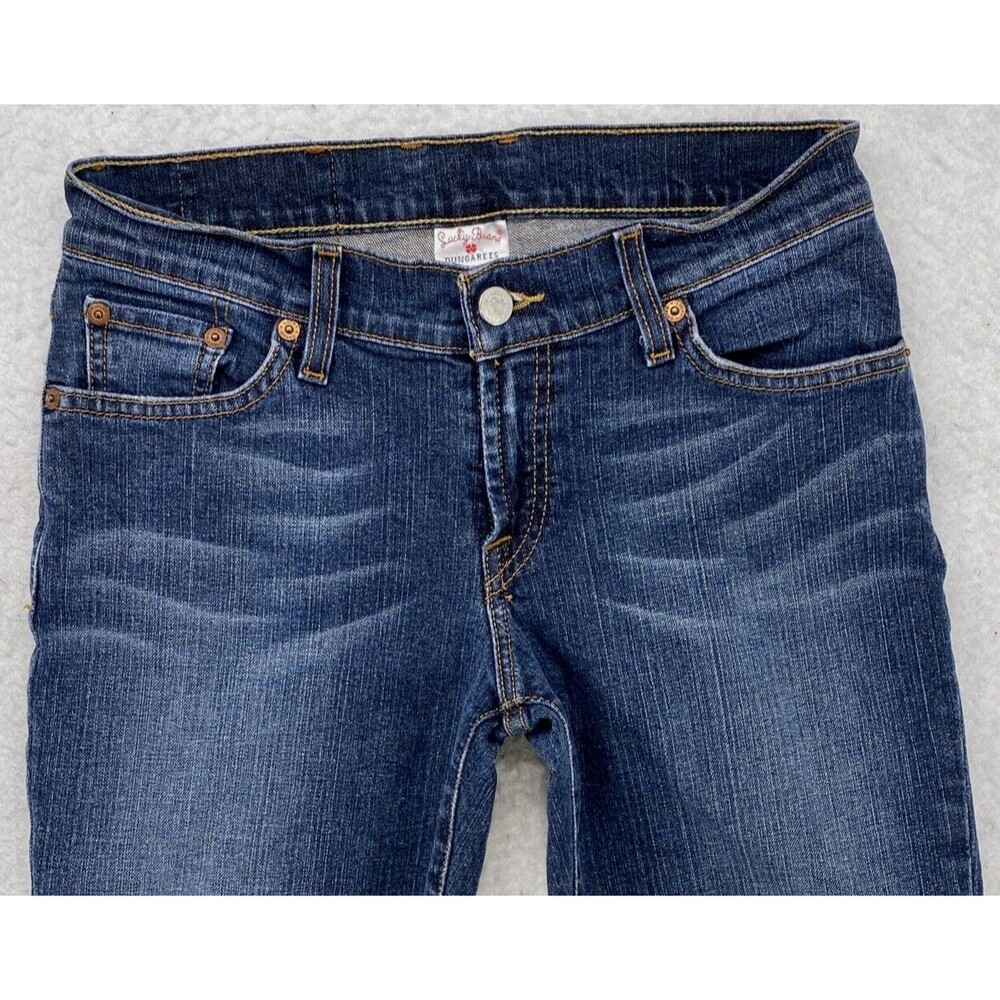 Lucky Brand Midrise Flare Jeans Women 27 Regular Blue Denim Dungarees Mexico Y2K - Picture 4 of 13